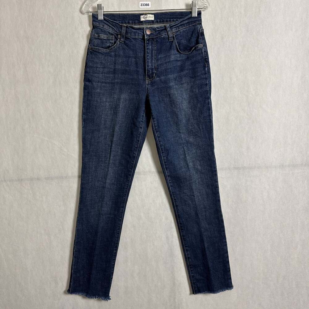 Oliver Logan Women's 26 Blue Crosby High Rise Relaxed Taper Slow Denim Jeans